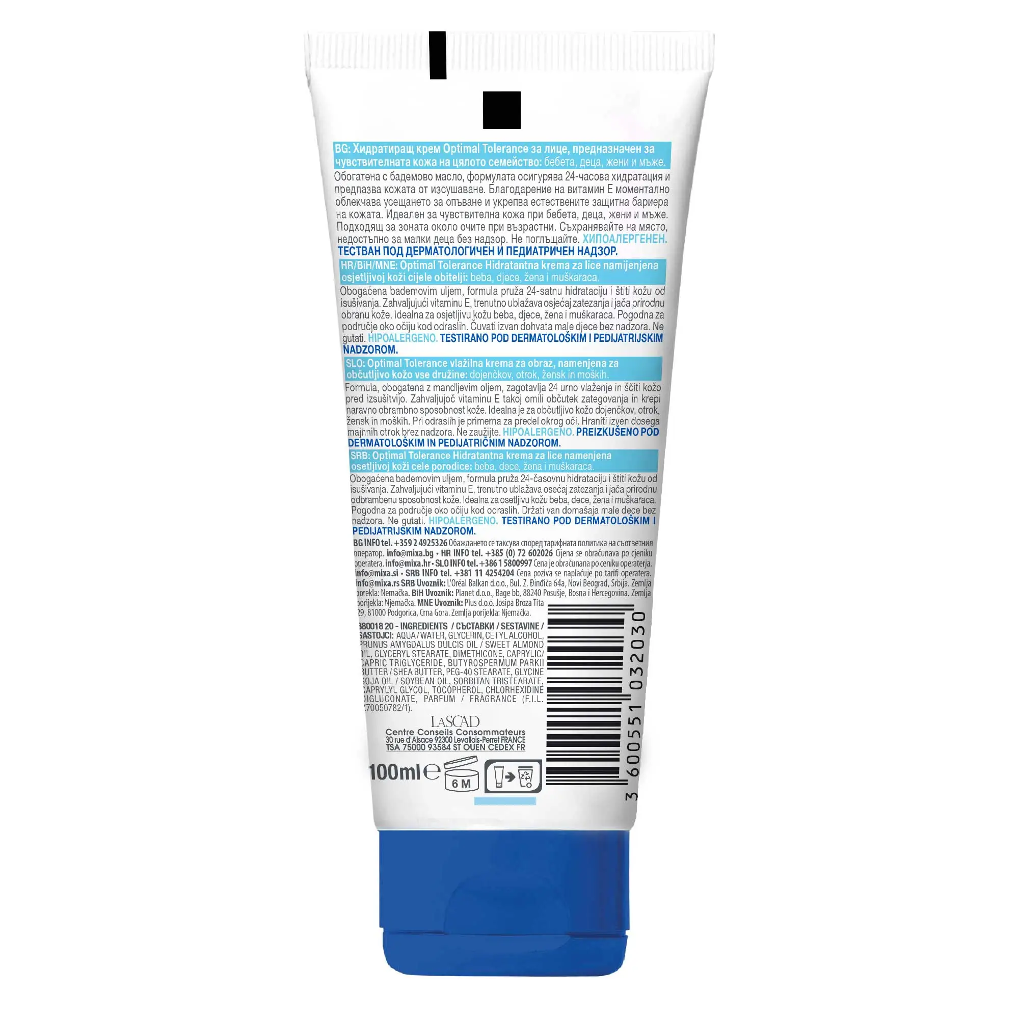 Mixa Optimal Tolerance Face Moisturizer For The Whole Family
