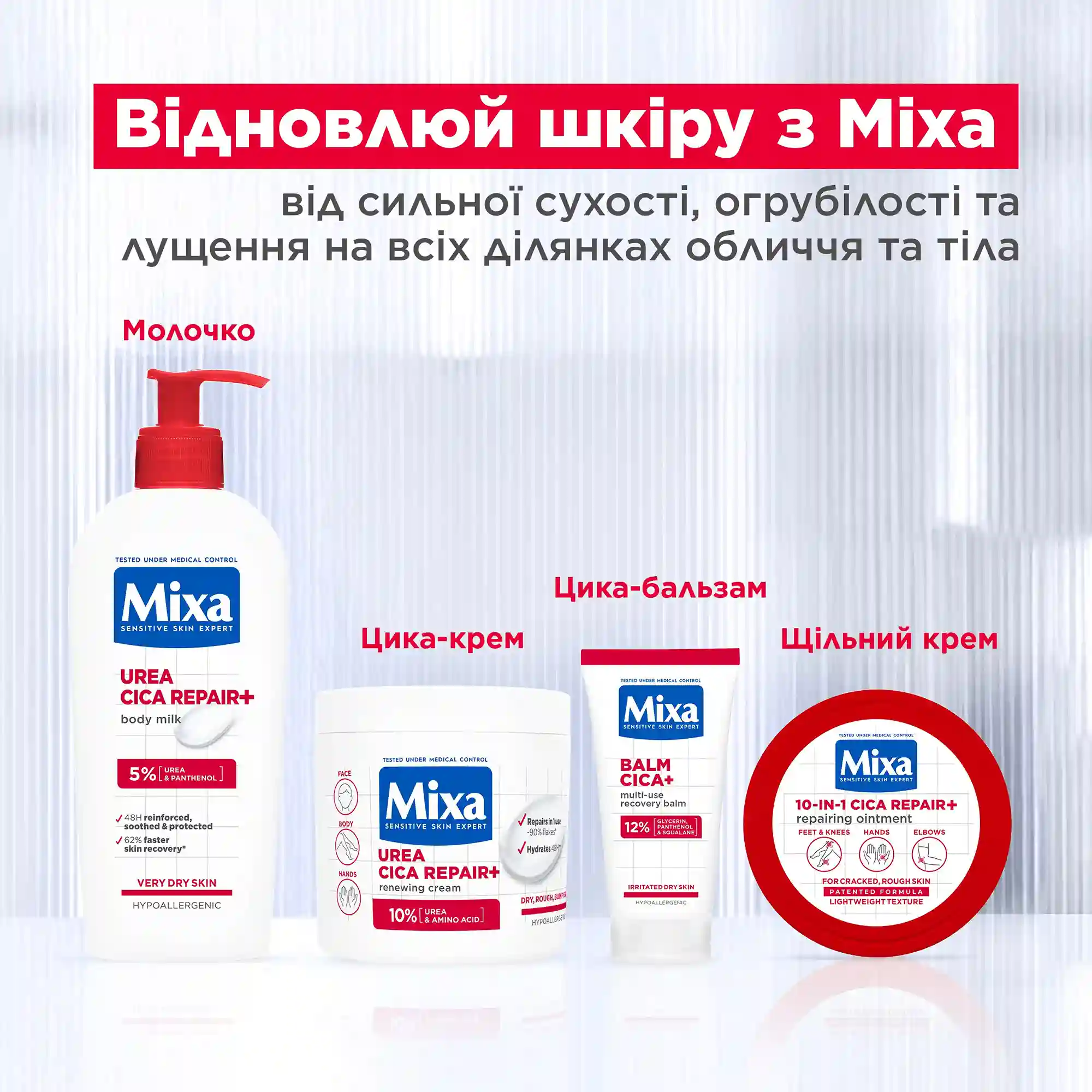 Mixa Urea Cica Repair+Renewing Cream