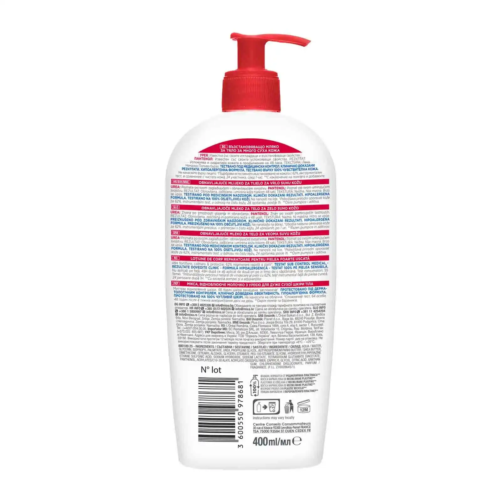 Mixa Urea Cica Repair+Body Milk