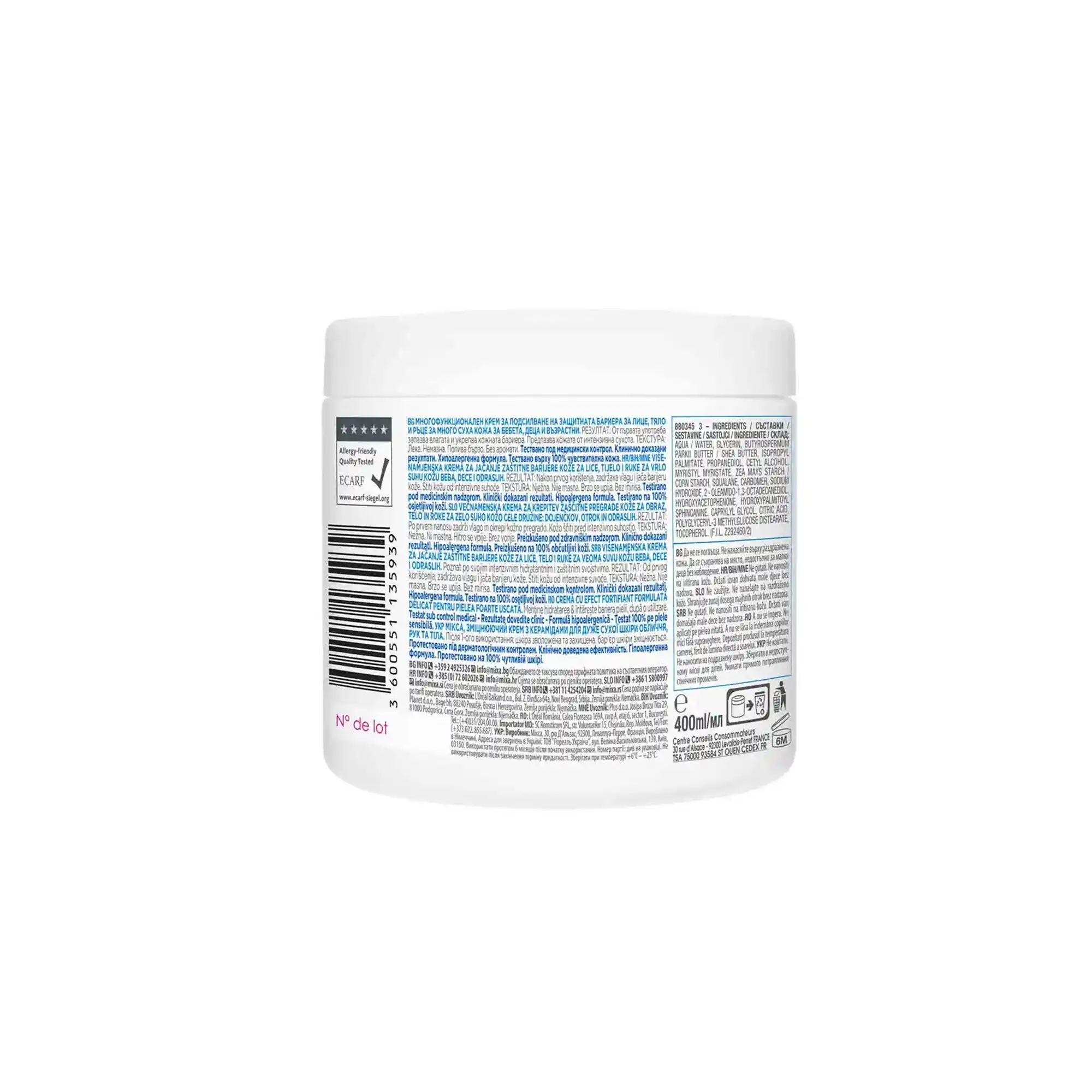 Mixa Ceramide Protect Strengthening Cream